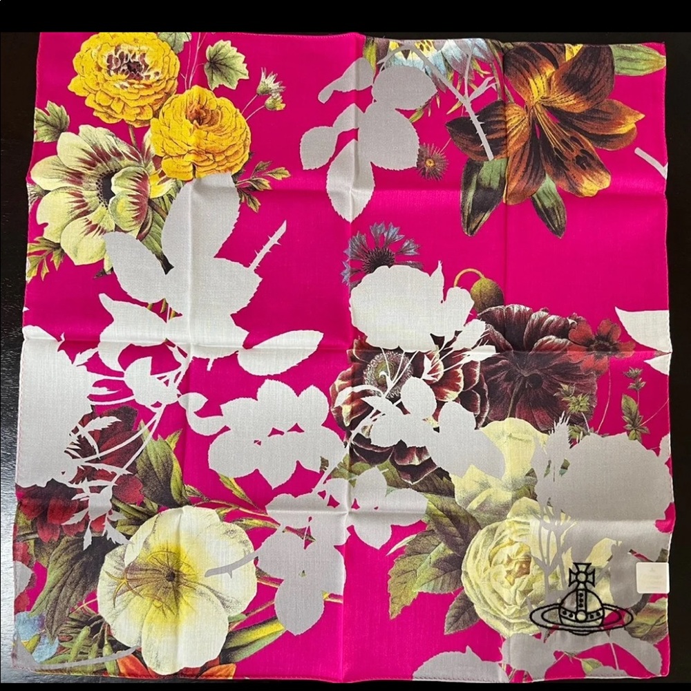 Vivienne Westwood flower print handkerchief scarf
